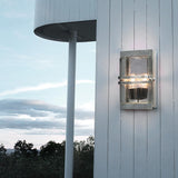 Basel 1 Light Wall Lantern - Galvanised With Clear Glass - Comet Lighting