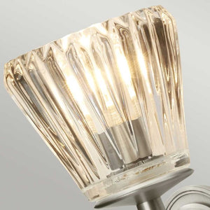 Agatha 2 Light Wall Light - Brushed Nickel - Comet Lighting