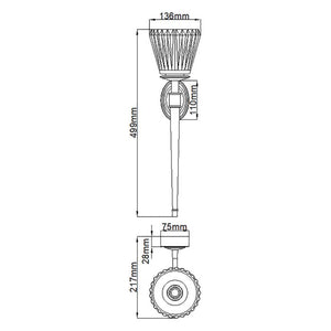 Agatha 2 Light Wall Light - Brushed Nickel - Comet Lighting