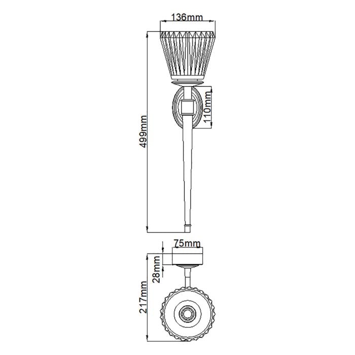 Agatha Wall Light Chrome - Comet Lighting