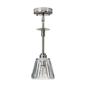 Agatha 1 Light Pendant - Brushed Nickel - Comet Lighting