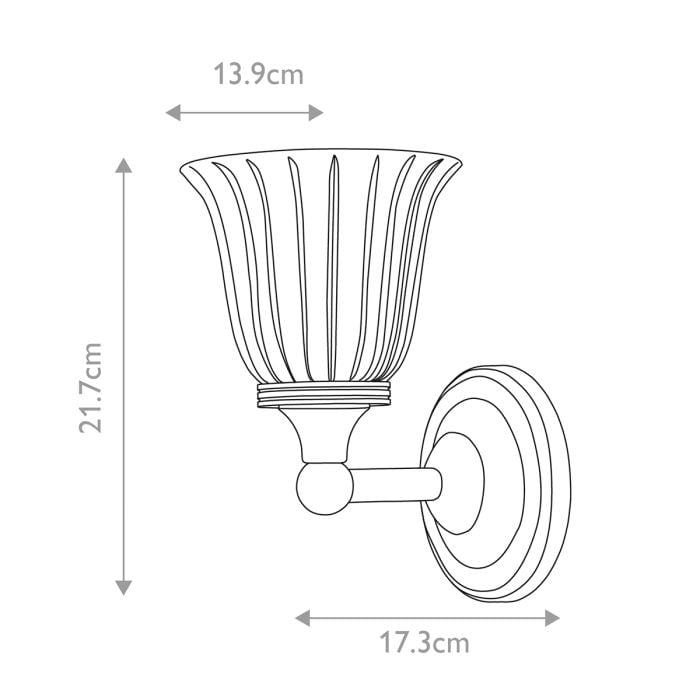 Austen 1 Light Wall Light - Polished Chrome