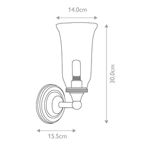 Austen2 Wall Light Polished Chrome - Comet Lighting