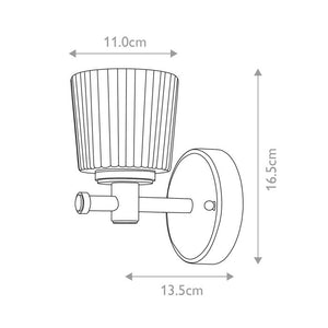 Binstead 1 Light Wall Light - Comet Lighting