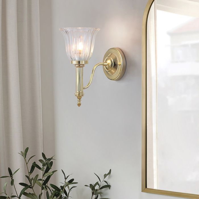 Carroll 1 Light - Polished Brass - Comet Lighting