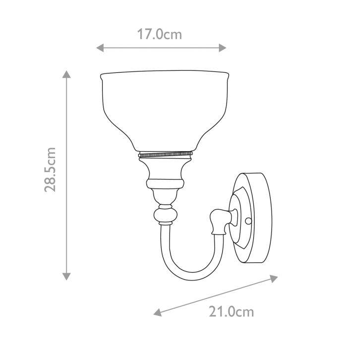 Cheadle 1 Light Wall Light - Comet Lighting