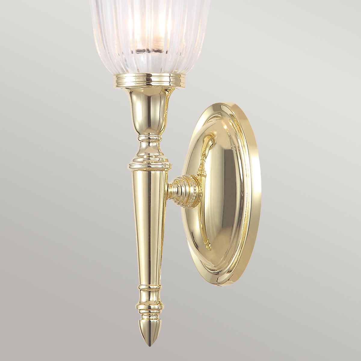Dryden 1 Light Wall Light - Polished Brass - Comet Lighting