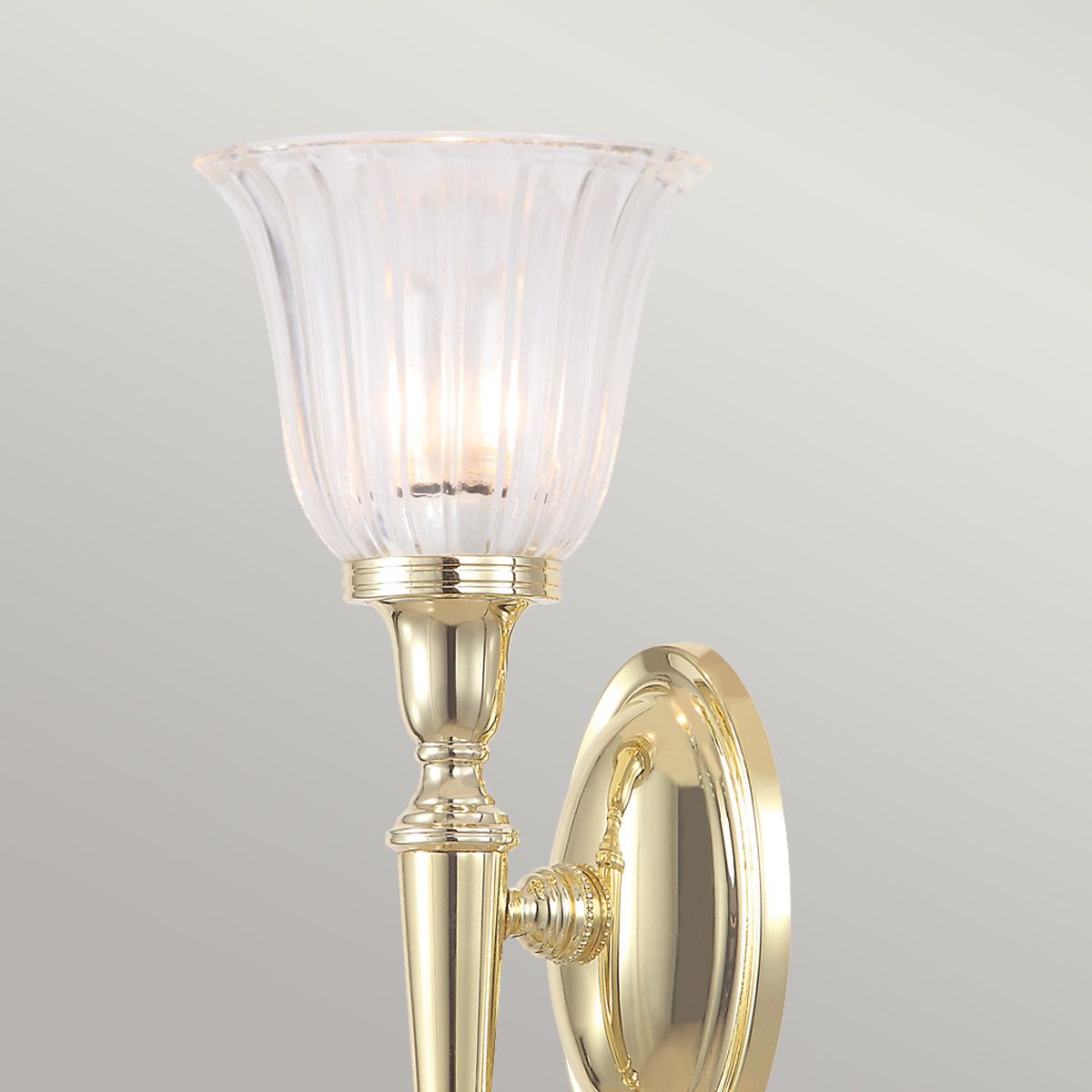 Dryden 1 Light Wall Light - Polished Brass - Comet Lighting