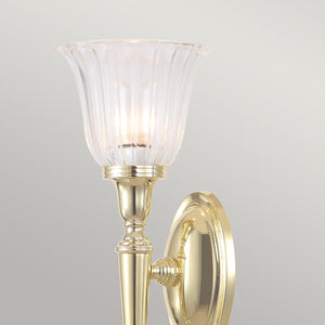Dryden 1 Light Wall Light - Polished Brass - Comet Lighting