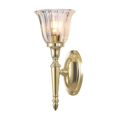 Dryden 1 Light Wall Light - Polished Brass - Comet Lighting