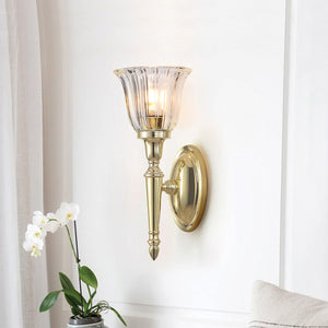 Dryden 1 Light Wall Light - Polished Brass - Comet Lighting