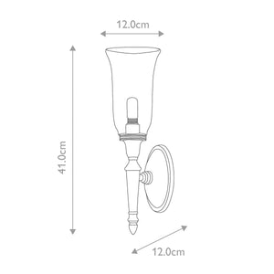 Dryden2 Wall Light Polished Brass - Comet Lighting