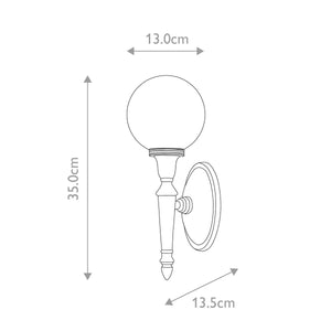 Dryden4 Wall Light Polished Chrome - Comet Lighting