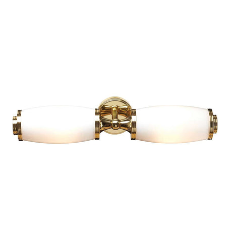 Eliot Twin Wall Light Polished Brass - Comet Lighting