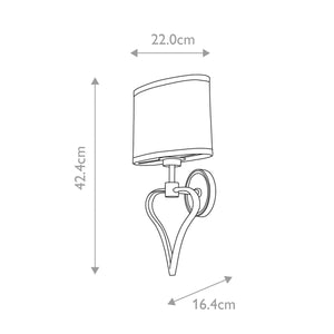 Falmouth 2 Light Wall Light - French Gold - Comet Lighting
