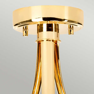 Falmouth 3-Light Semi Flush - French Gold - Comet Lighting