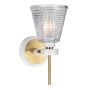 Gunnislake 1 Light Wall Light - White Aged Brass