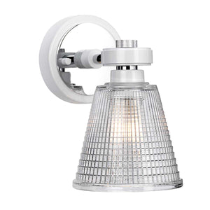 Gunnislake 1 Light Wall Light - White Polished Chrome - Comet Lighting