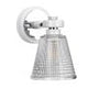 Gunnislake 1 Light Wall Light - White Polished Chrome