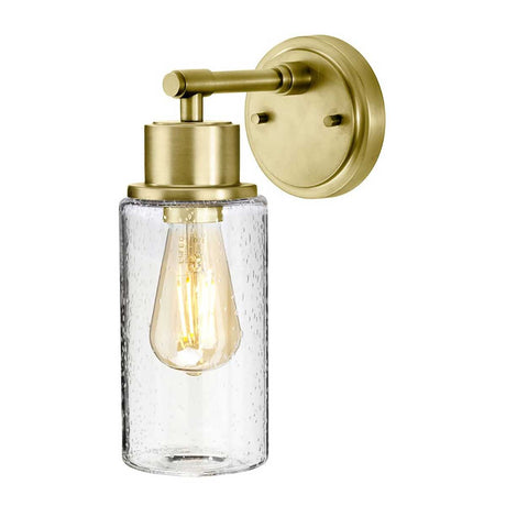Morvah 1 Light Wall Light - Brushed Brass - Comet Lighting
