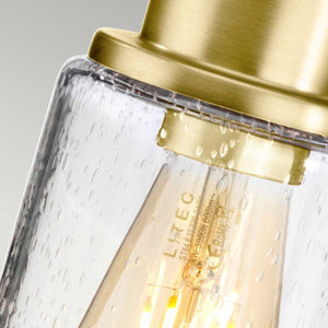 Morvah 1 Light Wall Light - Brushed Brass - Comet Lighting