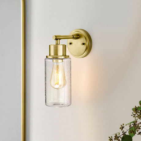 Morvah 1 Light Wall Light - Brushed Brass - Comet Lighting