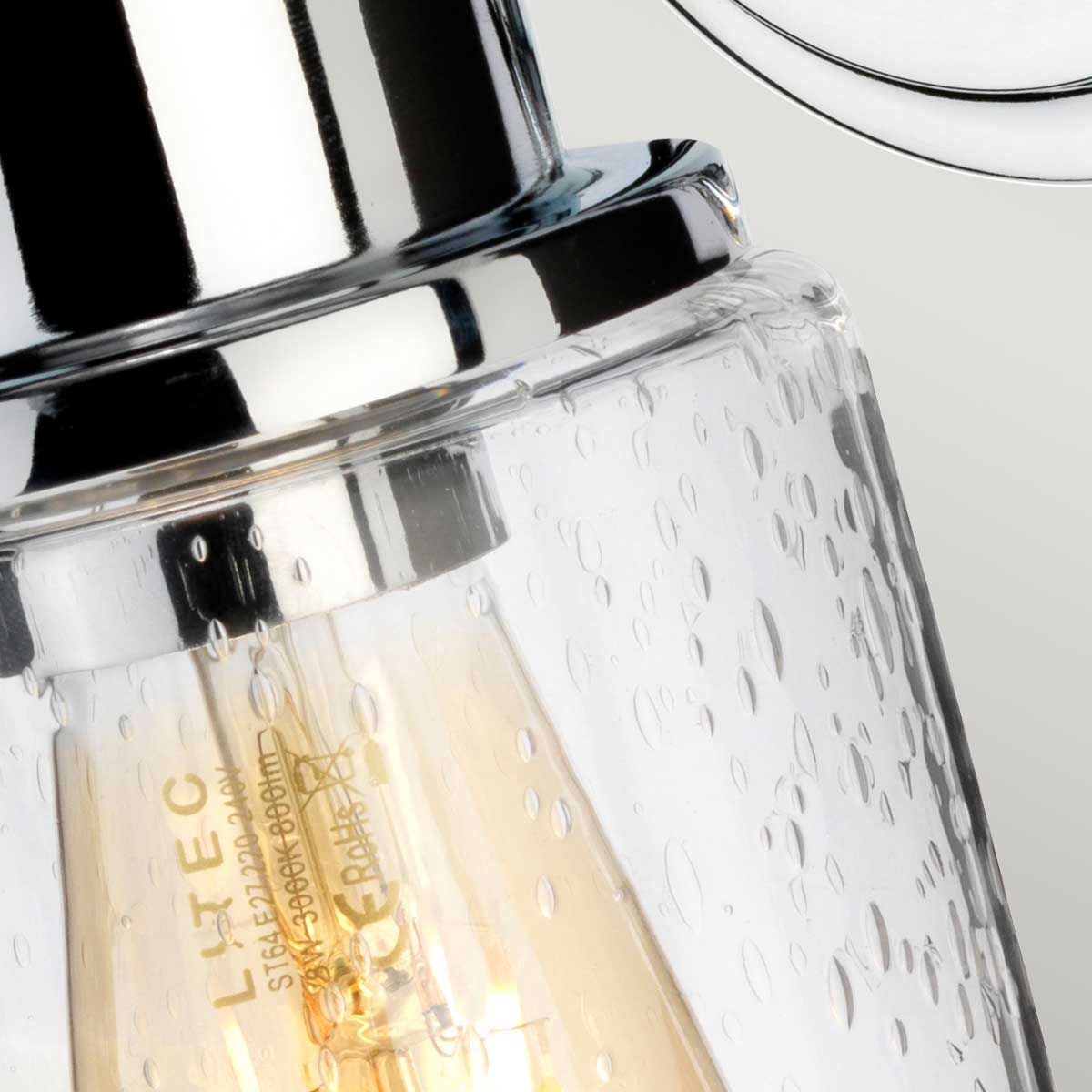 Morvah 1 Light Wall Light - Polished Chrome - Comet Lighting