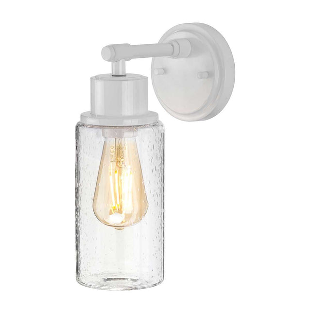 Morvah 1 Light Wall Light - White - Comet Lighting