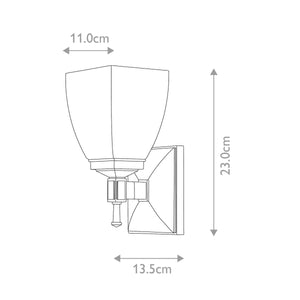 Shirebrook 1 Light Wall Light - Comet Lighting