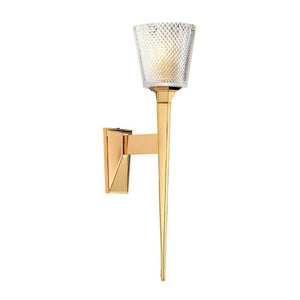 Verity 1 Light Wall Light - Polished Gold - Comet Lighting