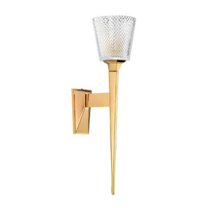 Verity 1 Light Wall Light - Polished Gold - Comet Lighting