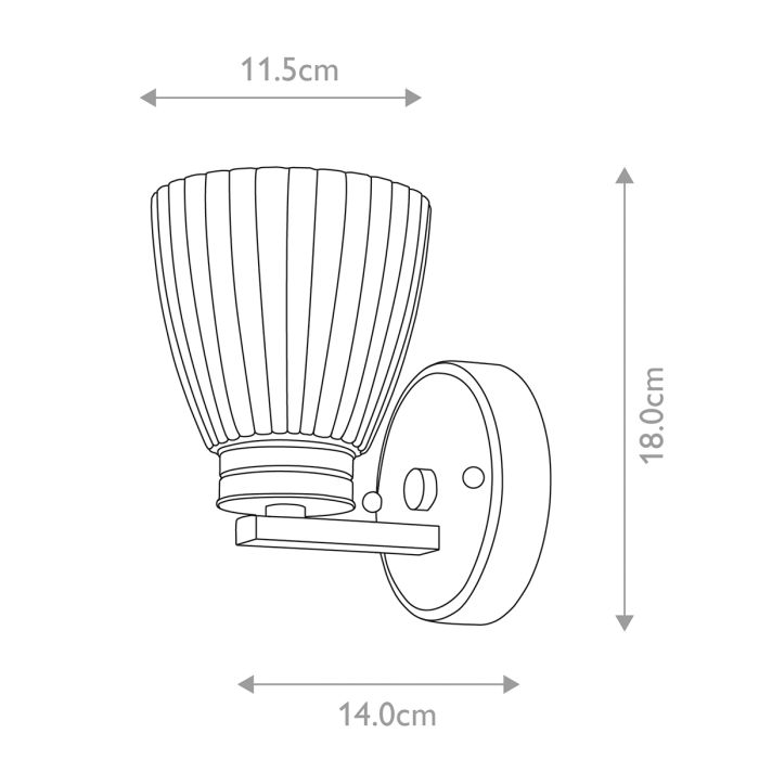 Wallingford 1 Light Wall Light - Comet Lighting