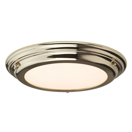 Welland Flush Ceiling Light Polished Brass