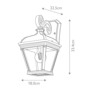 Bayview 1 Light Medium Wall Lantern - Comet Lighting