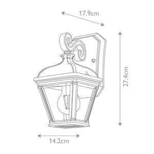 Bayview 1 Light Small Wall Lantern - Comet Lighting