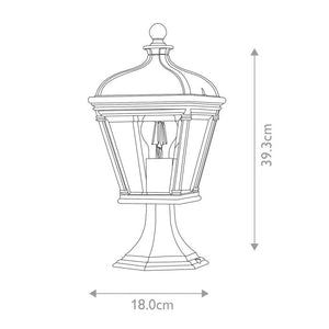 Bayview 1 Light Medium Pedestal Lantern - Comet Lighting