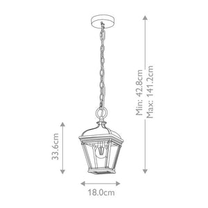 Bayview 1 Light Medium Chain Lantern - Comet Lighting