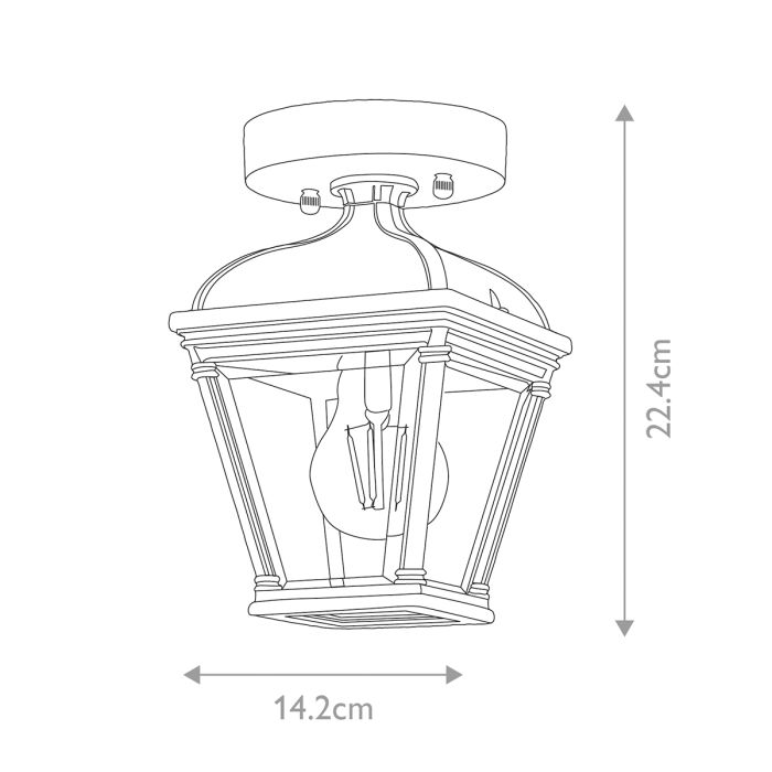 Bayview 1 Light Porch Lantern - Comet Lighting