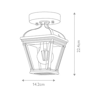 Bayview 1 Light Porch Lantern - Comet Lighting