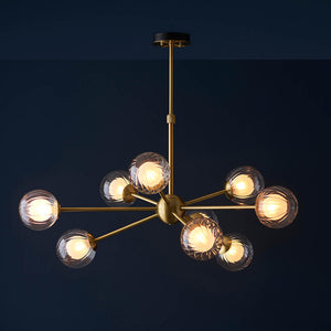 Carson 9Lt Pendant Ceiling Light Satin Brass