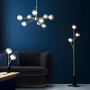 Carson 9Lt Pendant Ceiling Light Satin Brass