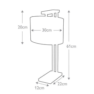 Belmont 1 Light Table Lamp - Comet Lighting
