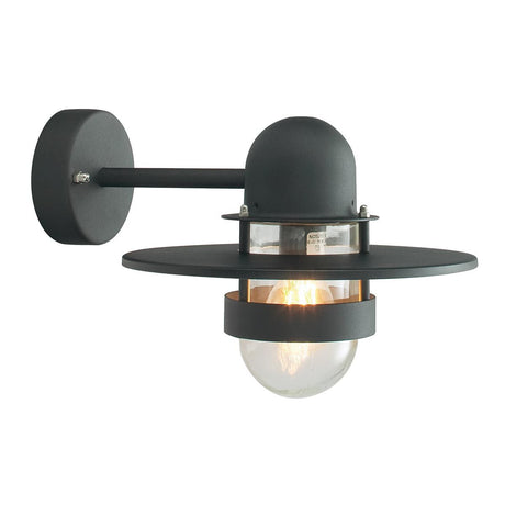 Bergen 1 Light Wall Lantern - Black - Comet Lighting