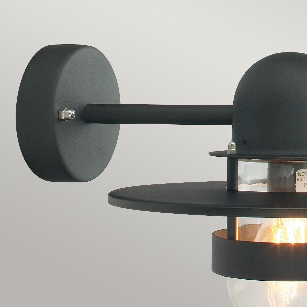 Bergen 1 Light Wall Lantern - Black - Comet Lighting