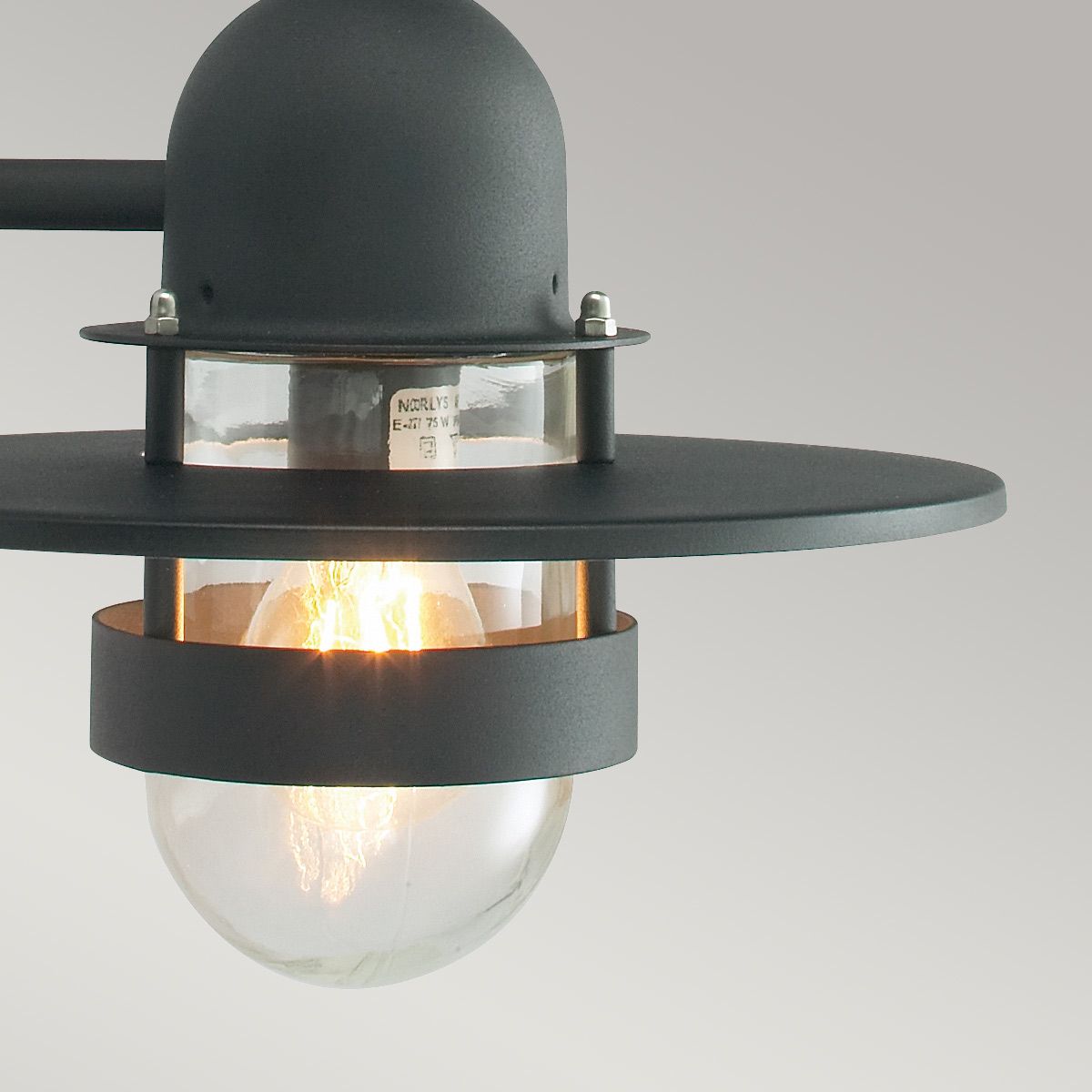 Bergen 1 Light Wall Lantern - Black - Comet Lighting