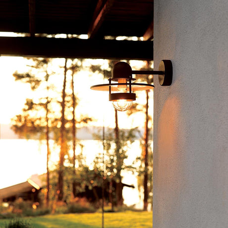 Bergen 1 Light Wall Lantern - Black - Comet Lighting