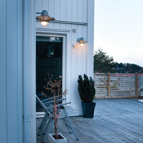 Bergen 1 Light Wall Lantern - Galvanised - Comet Lighting