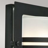 Bern 1 Light Wall Lantern - Black With Frosted Glass - Comet Lighting