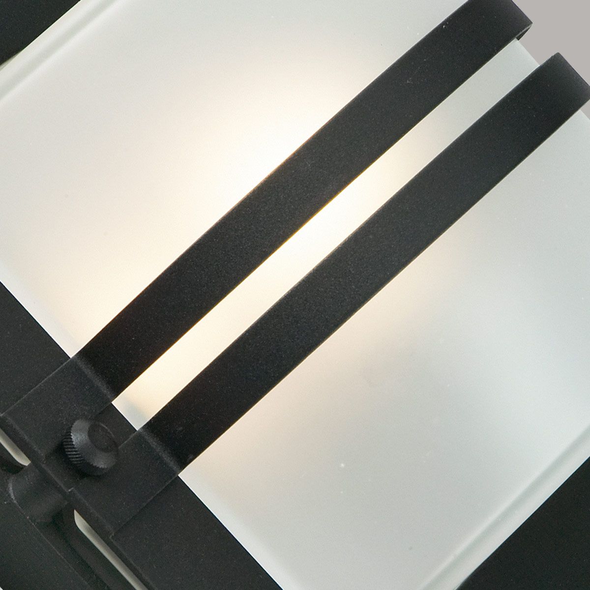 Bern 1 Light Wall Lantern - Black With Frosted Glass - Comet Lighting