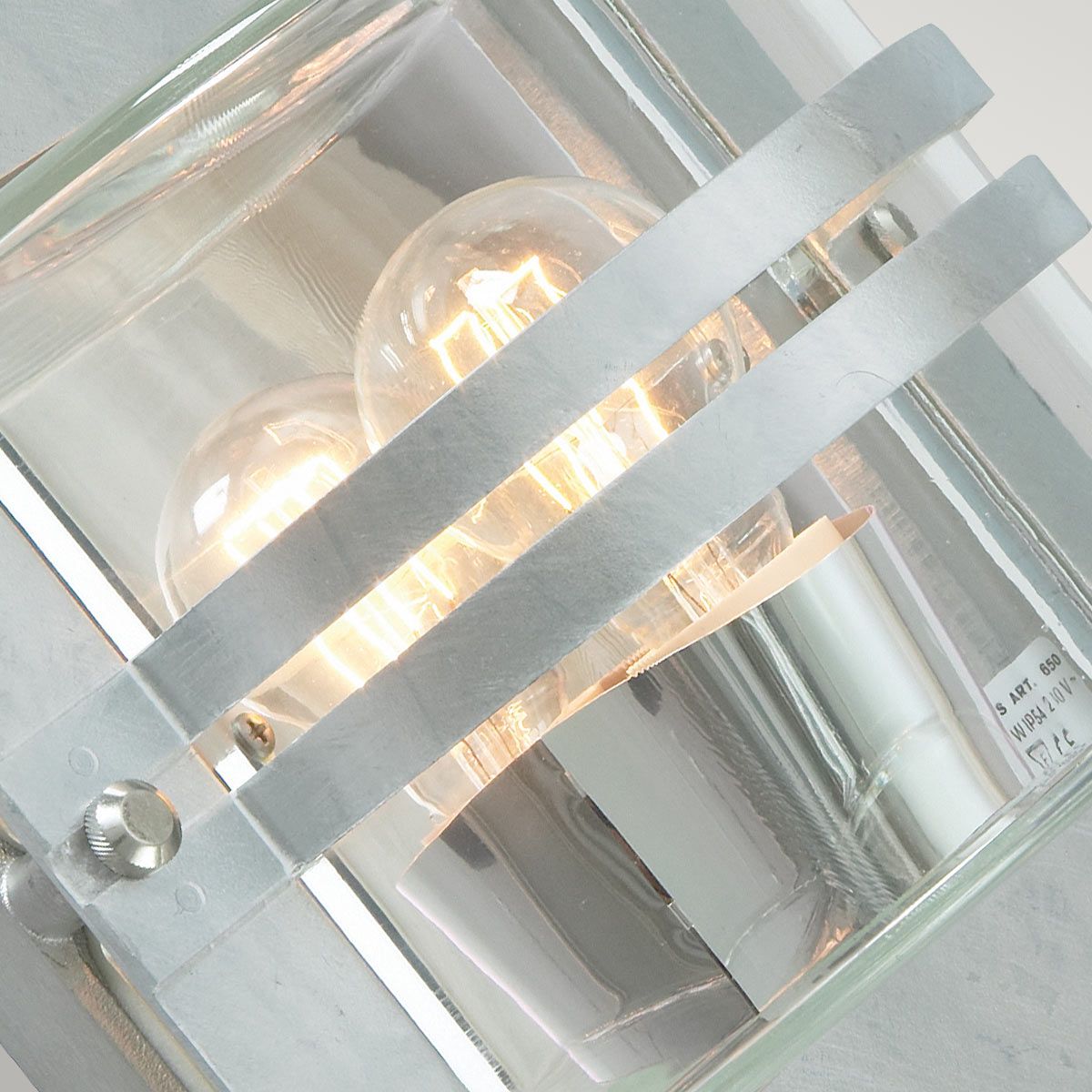Bern 1 Light Wall Lantern - Galvanised With Clear Glass - Comet Lighting
